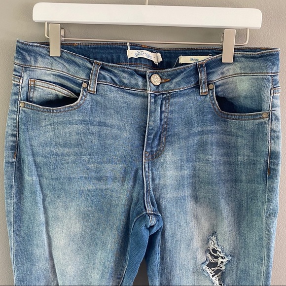 Wild Blue Skinny Jeans Blue Sz 11 - Picture 2 of 11
